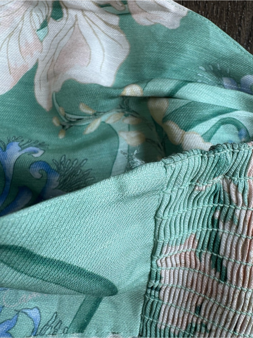 Camilla Floral Twist Cutout Maxi Dress in Mint Green Size Small - Picture 10 of 13